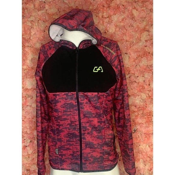 Gym Aesthetics Pink Purple Camo Medium Zip Up - Picture 1 of 4